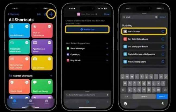 卓尼苹果14锁屏维修店分享iPhone14升级iOS16.4后如何创建锁屏快捷方式 